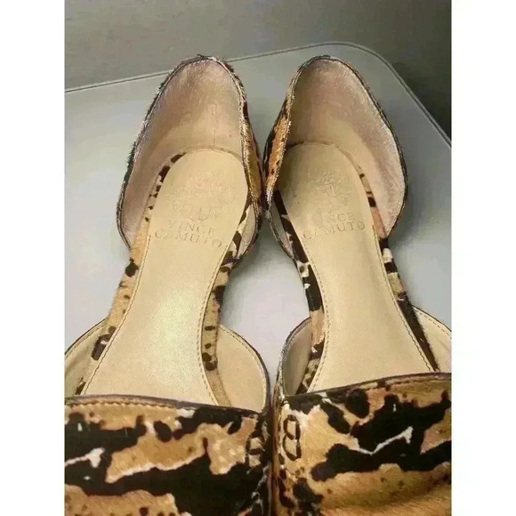 Vince Camuto Animal Print Real Cow Hair Kordie 3 Flats Size 7.5 Women's Unique - Picture 6 of 16